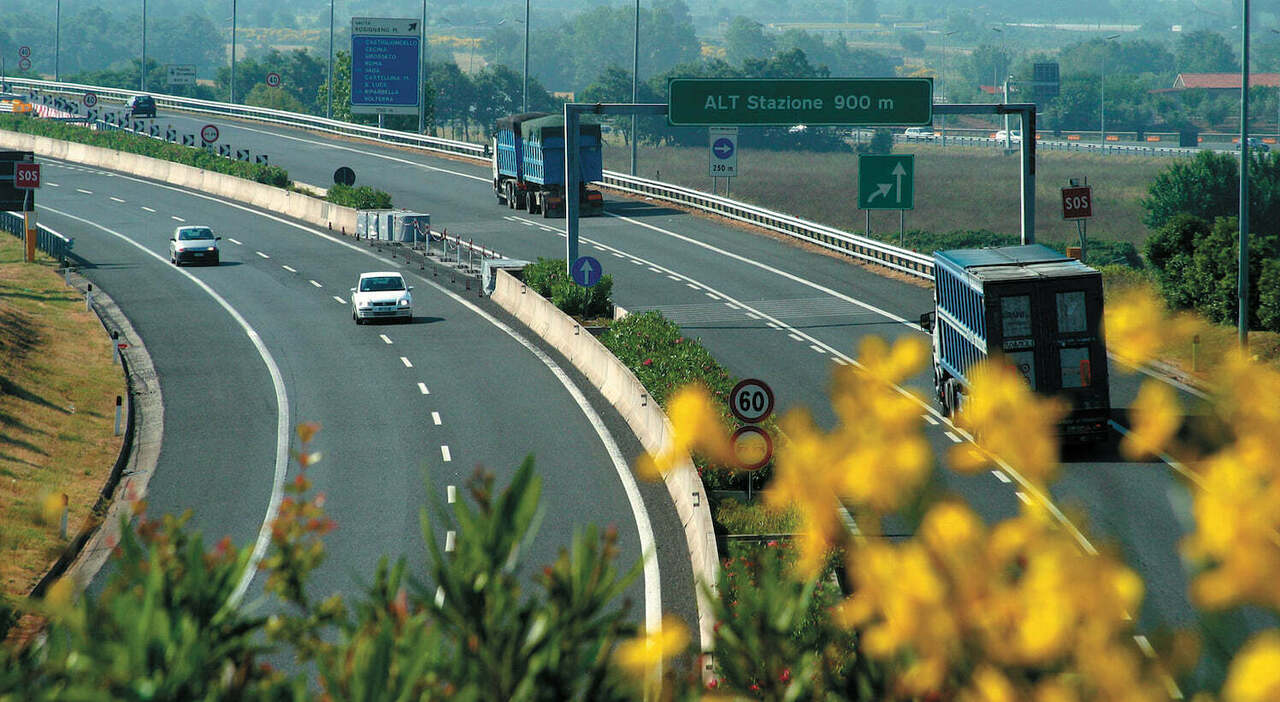 Un tratto autostradale in Italia